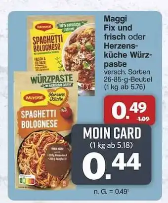 Famila Nord Ost Maggi Fix und frisch oder Herzens-küche Würzpaste Angebot