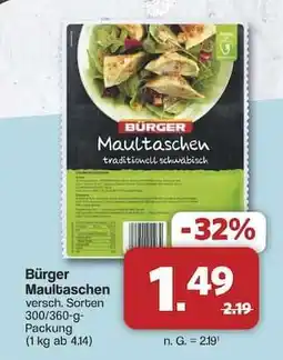 Famila Nord Ost BÜRGER Maultaschen Angebot
