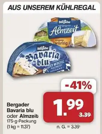 Famila Nord Ost BERGADER Bavaria Blu oder Almzeit Angebot