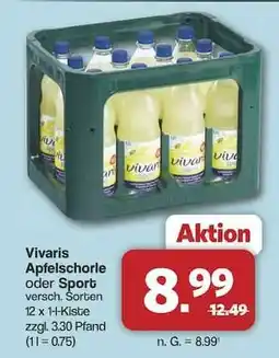 Famila Nord Ost Vivaris Apfelschorle oder Sport Angebot