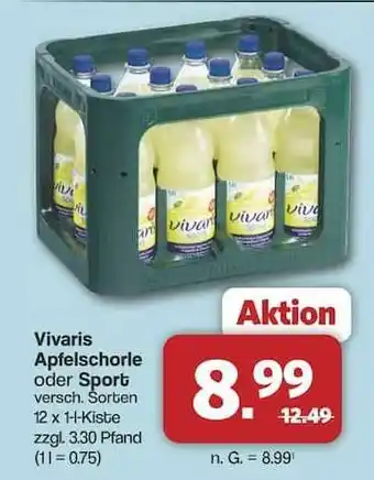 Famila Nord Ost Vivaris Apfelschorle oder Sport Angebot