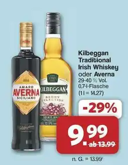 Famila Nord Ost Kilbeggan Traditional Irish Whiskey oder Averna Angebot