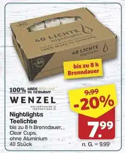 Famila Nord Ost WENZEL Nightlights Teelichte Angebot
