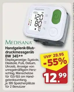 Famila Nord Ost Medisana Handgelenk-Blutdruckmessgerät BW 345 Angebot