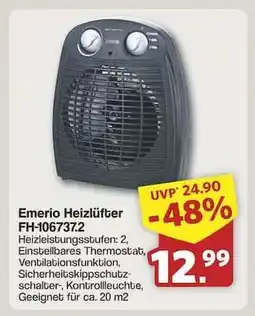 Famila Nord Ost Emerio Heizlüfter FH-106737.2 Angebot