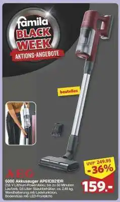 Famila Nord Ost AEG 6000 Akkusauger AP61CB21DR Angebot