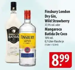 Famila Nord Ost Finsbury London Dry Gin, Wild Strawberry oder Mangaroca Batida De Coco Angebot