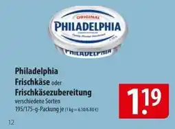 Famila Nord Ost Philadelphia Frischkäse oder Frischkäsezubereitung Angebot