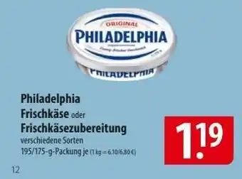 Famila Nord Ost Philadelphia Frischkäse oder Frischkäsezubereitung Angebot