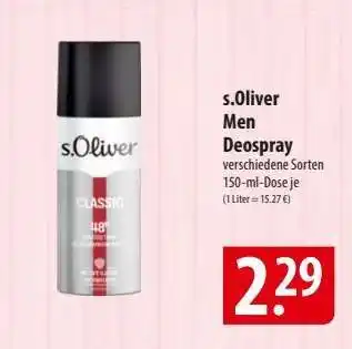Famila Nord Ost s.Oliver Men Deospray Angebot