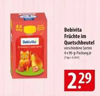 Famila Nord Ost Bebivita Früchte im Quetschbeutel Angebot