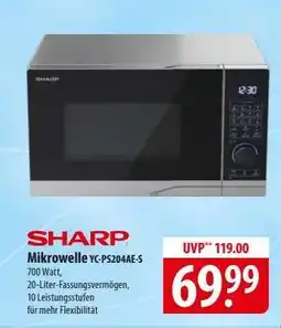 Famila Nord Ost Sharp Mikrowelle YC-PS204AE-S Angebot