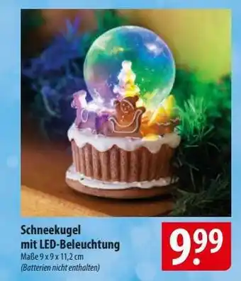Famila Nord Ost Schneekugel mit LED-Beleuchtung Angebot