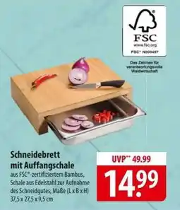 Famila Nord Ost Schneidebrett mit Auffangschale Angebot