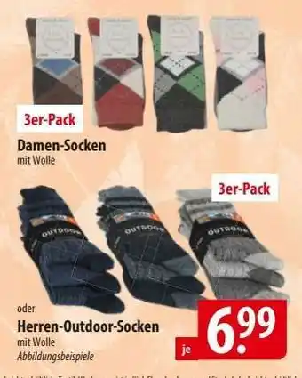 Famila Nord Ost 3er-Pack Damen-Socken oder Herren-Outdoor-Socken Angebot
