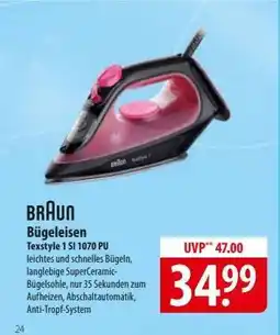 Famila Nord Ost Braun Bügeleisen Texstyle 1 SI 1070 PU Angebot