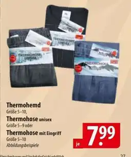 Famila Nord Ost Thermohemd, Thermohose unisex, Thermohose mit Eingriff Angebot