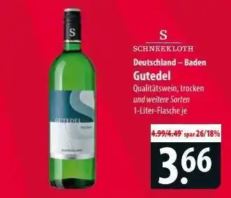 Famila Nord Ost Gutedel Angebot