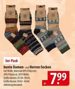 Famila Nord Ost 3er-Pack bunte Damen- und Herren-Socken Angebot