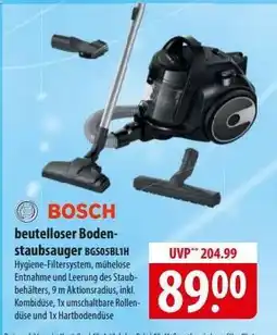 Famila Nord Ost Bosch beutelloser Bodenstaubsauger BGS05BL1H Angebot