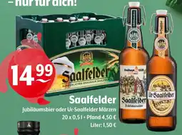 Getränke Hoffmann Saalfelder Jubiläumsbier oder Ur-Saalfelder Märzen Angebot