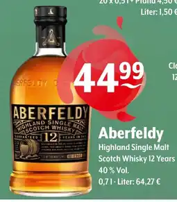 Getränke Hoffmann Aberfeldy Highland Single Malt Scotch Whisky 12 Years Angebot