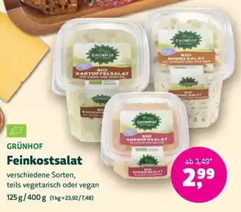 Biomarkt GRÜNHOF Feinkostsalat Angebot