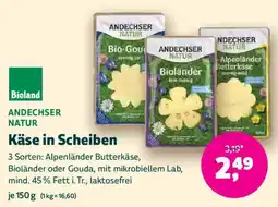 Biomarkt ANDECHSER NATUR Käse in Scheiben Angebot