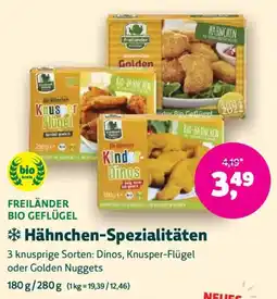 Biomarkt FREILÄNDER BIO GEFLÜGEL Hähnchen-Spezialitäten Angebot