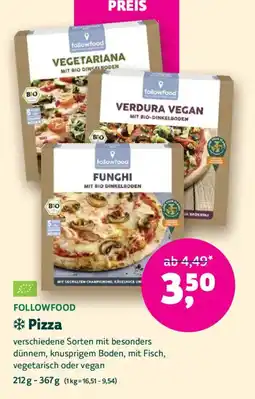 Biomarkt FOLLOWFOOD Pizza Angebot
