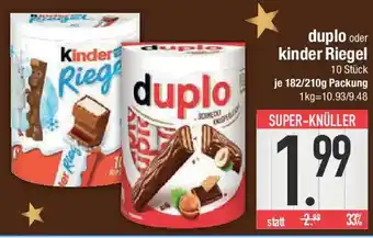 E-Center duplo oder kinder Riegel Angebot