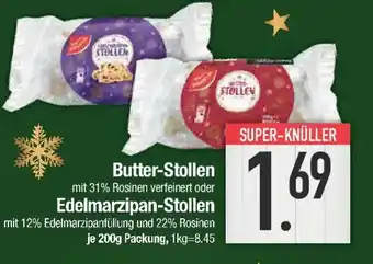 E-Center Butter-Stollen oder Edelmarzipan-Stollen Angebot