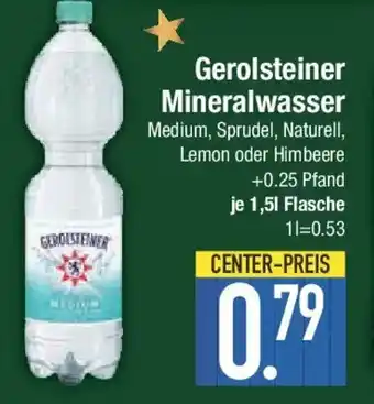 E-Center Gerolsteiner Mineralwasser Angebot