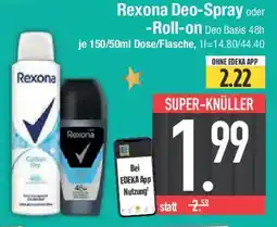 E-Center Rexona Deo-Spray oder -Roll-on Angebot