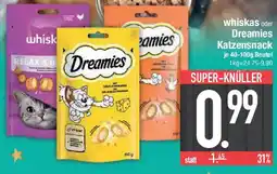 E-Center whiskas oder Dreamies Katzensnack Angebot