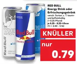 Kaufland RED BULL Energy Drink oder Erfrischungsgetränk Angebot