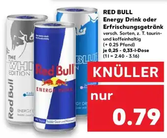Kaufland RED BULL Energy Drink oder Erfrischungsgetränk Angebot