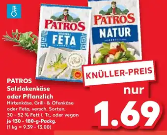 Kaufland PATROS Salzlakenkäse oder Pflanzlich Angebot