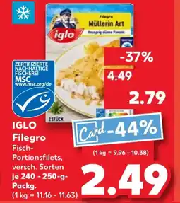 Kaufland IGLO Filegro Fisch- Portionsfilets Angebot
