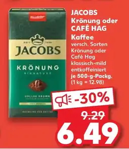Kaufland JACOBS Krönung oder CAFÉ HAG Kaffee Angebot