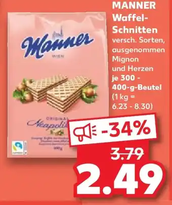Kaufland MANNER Waffel- Schnitten Angebot