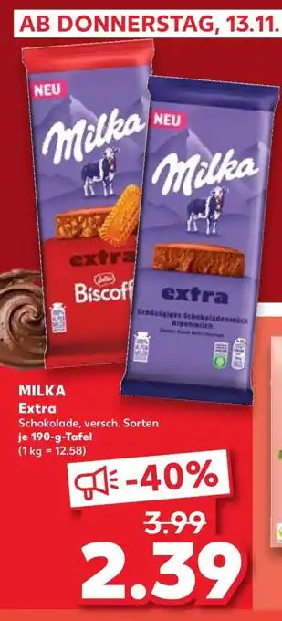 Kaufland MILKA Extra Schokolade Angebot