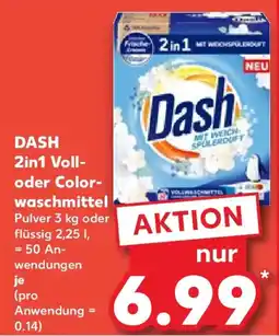 Kaufland DASH 2in1 Voll- oder Color- waschmittel Angebot