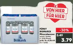 Kaufland FÜRST BISMARCK Mineralwasser Angebot