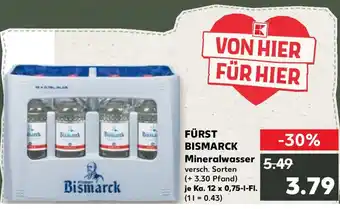 Kaufland FÜRST BISMARCK Mineralwasser Angebot