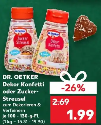Kaufland DR. OETKER Dekor Konfetti oder Zucker- Streusel Angebot