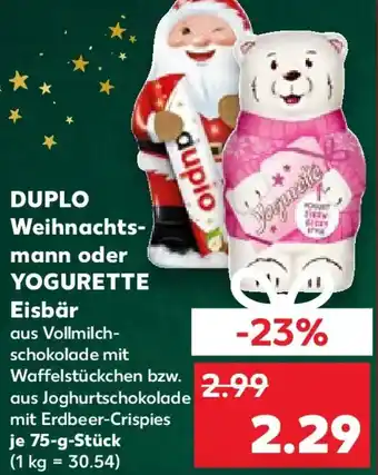 Kaufland DUPLO Weihnachts- mann oder YOGURETTE Eisbär Angebot
