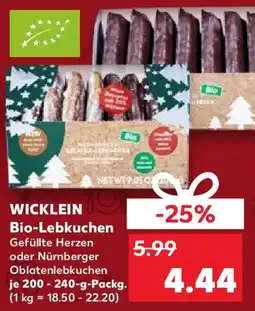 Kaufland WICKLEIN Bio-Lebkuchen Angebot