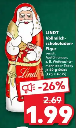 Kaufland LINDT Vollmilch- schokoladen- Figur Angebot