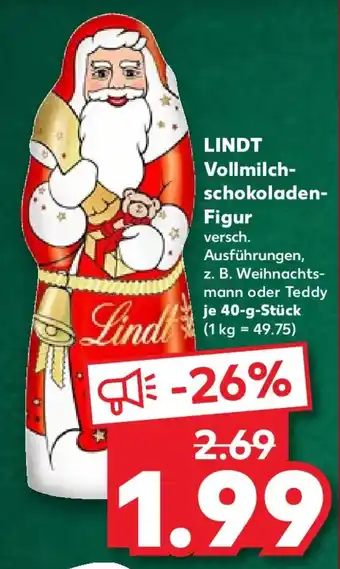 Kaufland LINDT Vollmilch- schokoladen- Figur Angebot
